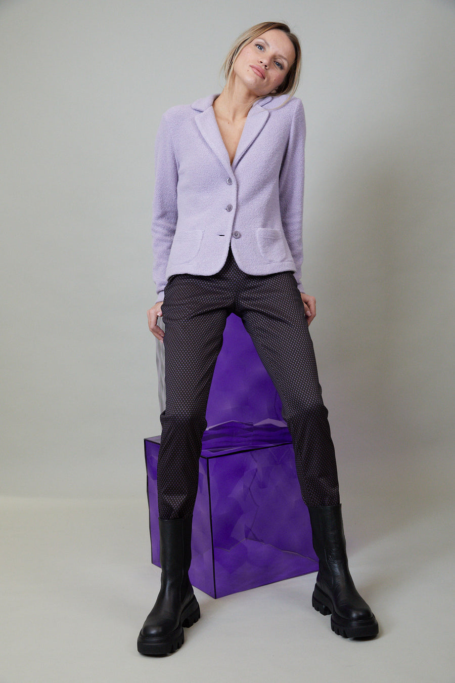 Strickblazer mit Revers